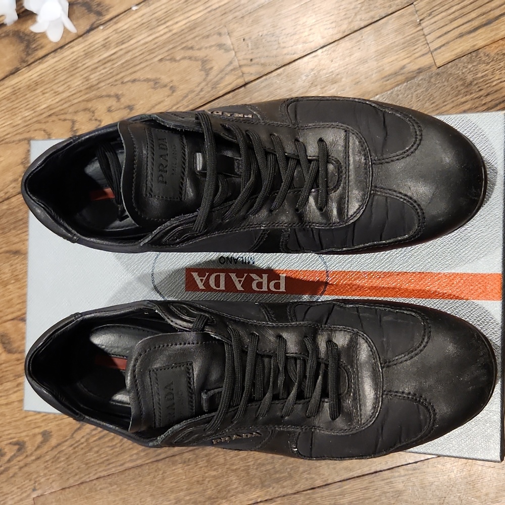 Used - Black Prada Men's Sneakers Size 7.5